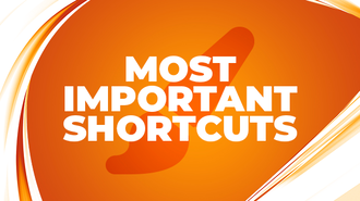 The most important shortcuts in the Scene Builder