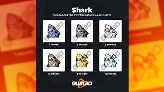 Shark Emblemas de suscriptores