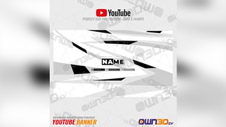Black White YouTube Banner