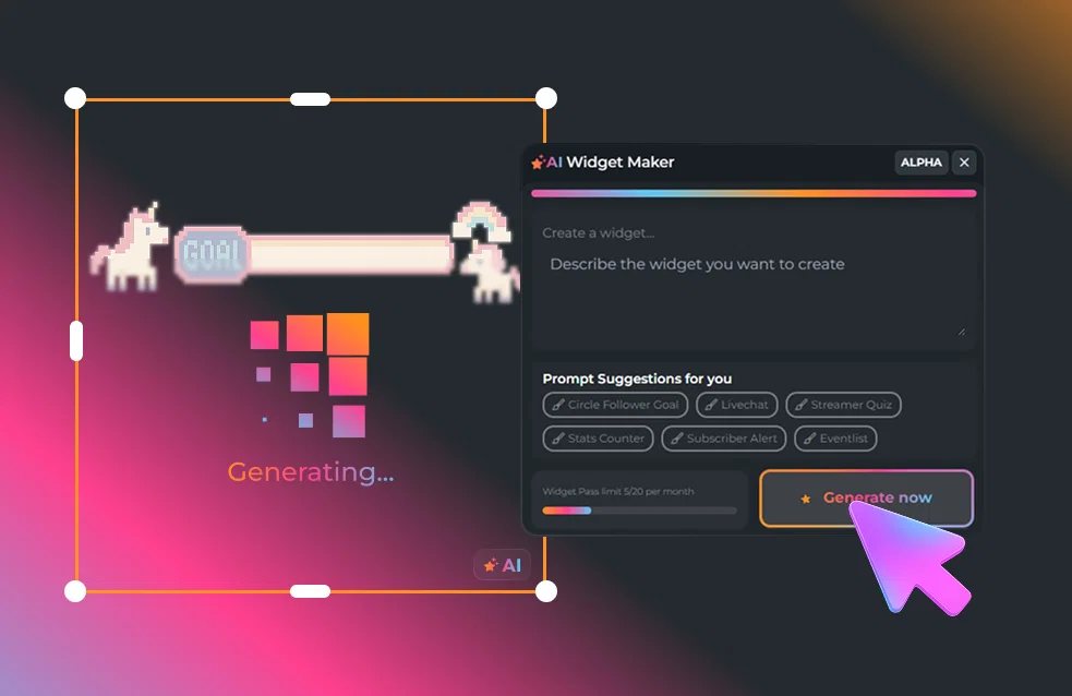 Best AI Widget Maker for Streamers | Stream with OWN3D