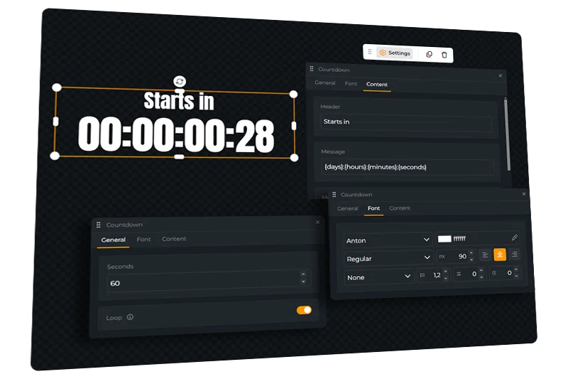 Example Countdown Esport Best Countdown Widget for Streamers | Stream with OWN3D