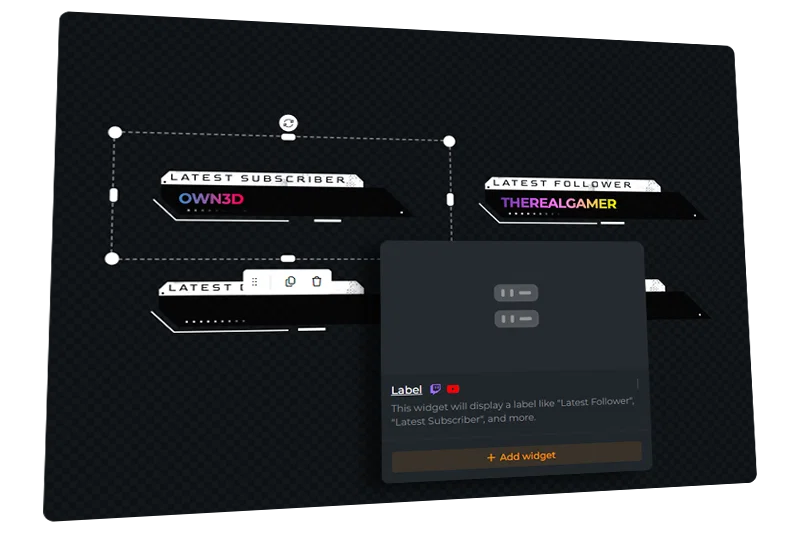 Best Labels Widget for Streamers | Stream with OWN3D