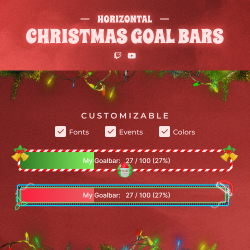 Horizontal Christmas Goal Bar