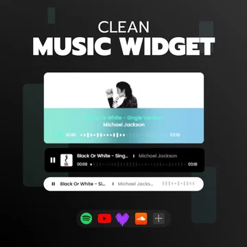 Clean Music Player Widget