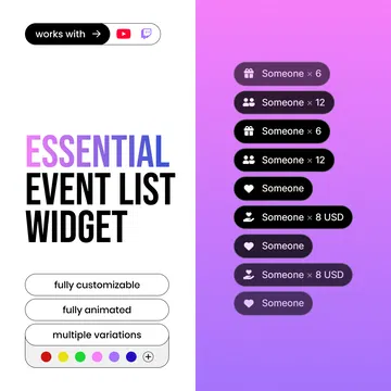 Essential Event List Widget