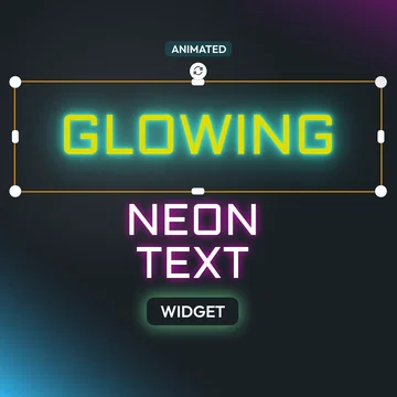 Glowing Neon Text Widget