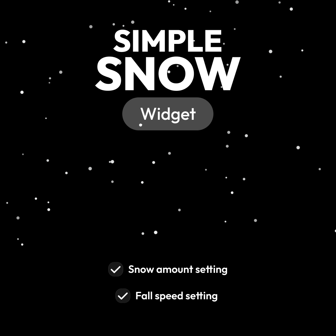 Simple Snow Widget