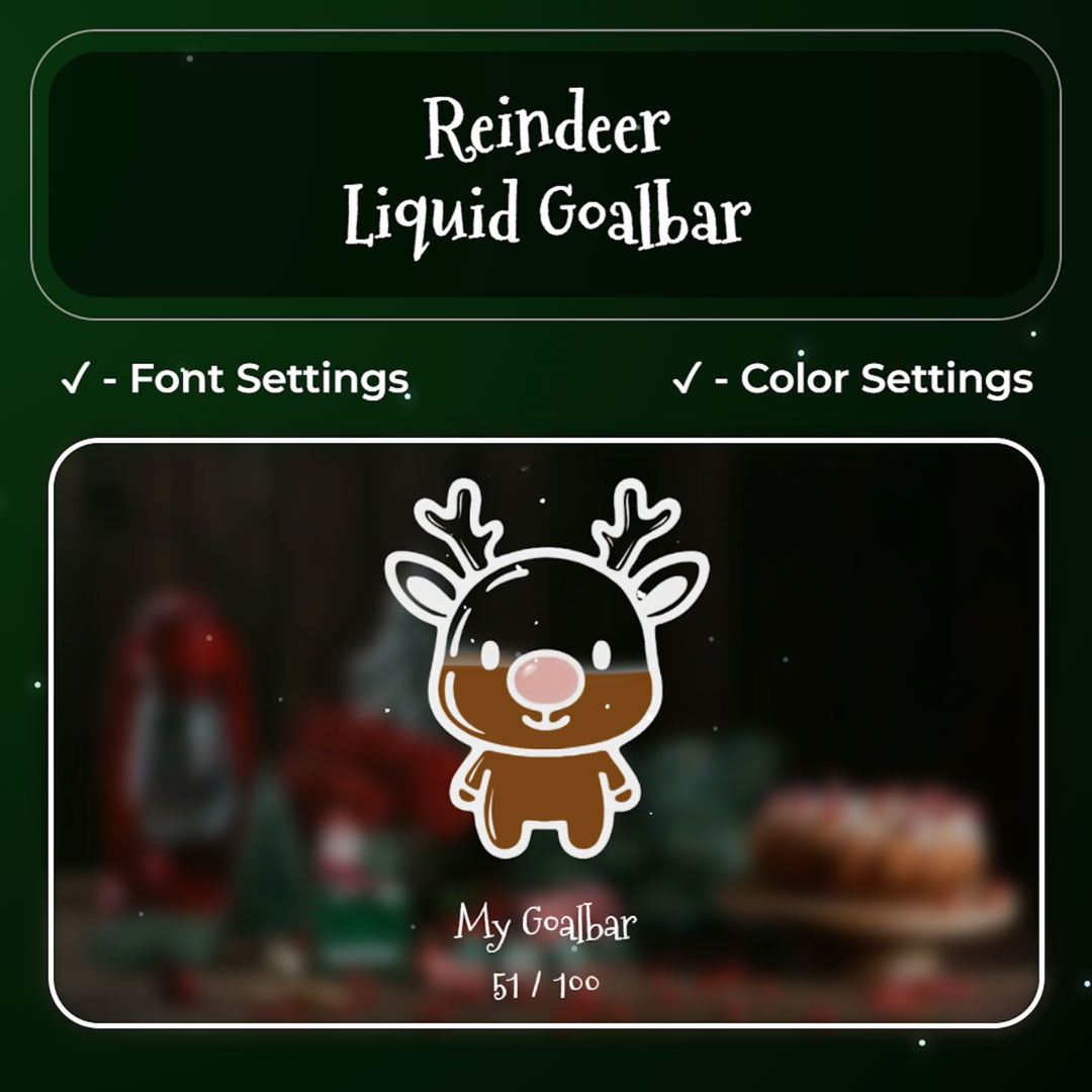 Reindeer Liquid Goal Bar