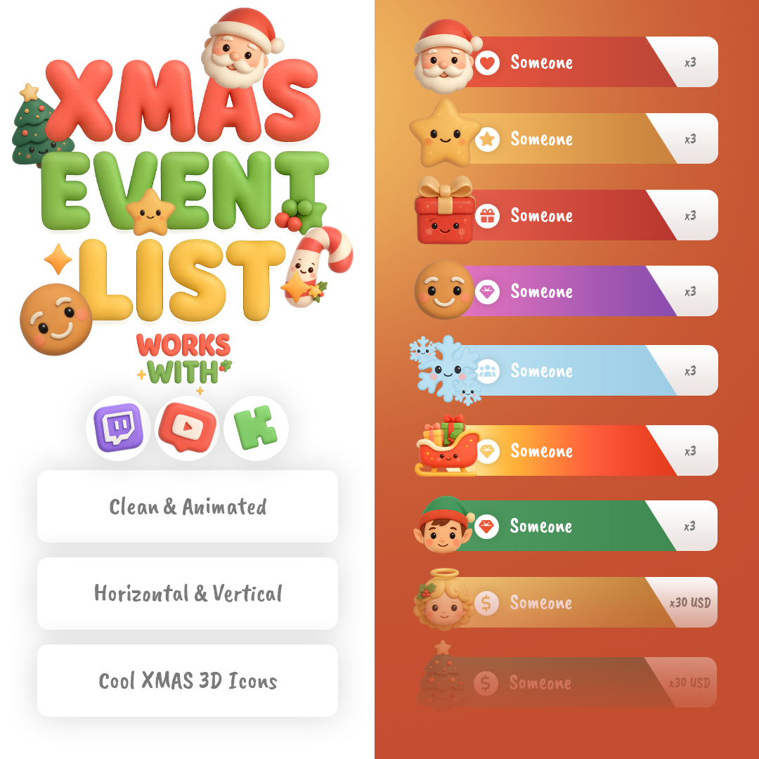 Event List - 3D Xmas