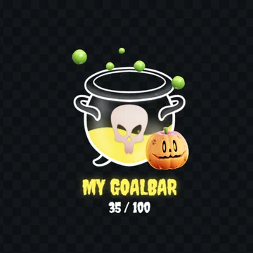 Halloween Goal Bar Widget - Yellow Boiler Goal Bar