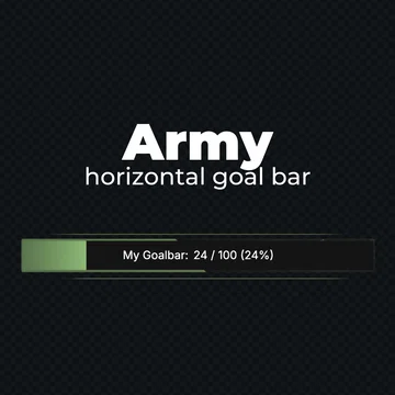 FREE Goal Bar Widget - Army - Horizontal Goal Bar