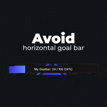 FREE Goal Bar Widget - Avoid - Horizontal Goal Bar