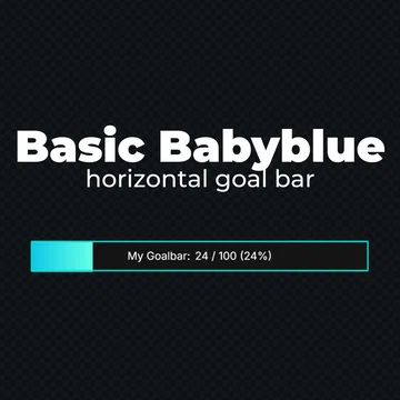 FREE Goal Bar Widget - Basic Babyblue - Horizontal Goal Bar