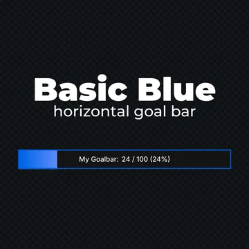FREE Goal Bar Widget - Basic Blue - Horizontal Goal Bar