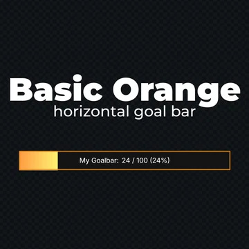 FREE Goal Bar Widget - Basic Orange - Horizontal Goal Bar
