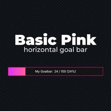 FREE Goal Bar Widget - Basic Pink - Horizontal Goal Bar