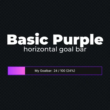 FREE Goal Bar Widget - Basic Purple - Horizontal Goal Bar