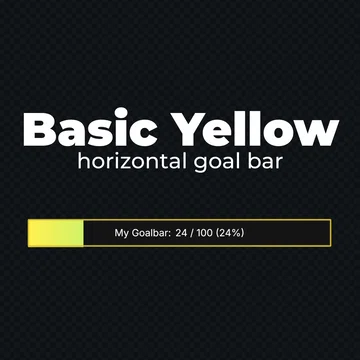 FREE Goal Bar Widget - Basic Yellow - Horizontal Goal Bar