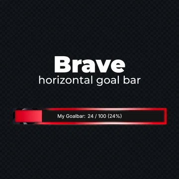 FREE Goal Bar Widget - Brave - Horizontal Goal Bar