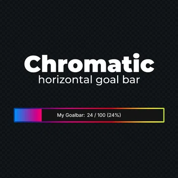 FREE Goal Bar Widget - Chromatic - Horizontal Goal Bar