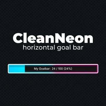 FREE Goal Bar Widget - CleanNeon - Horizontal Goal Bar