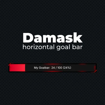 FREE Goal Bar Widget - Damask - Horizontal Goal Bar