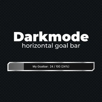 FREE Goal Bar Widget - Darkmode - Horizontal Goal Bar