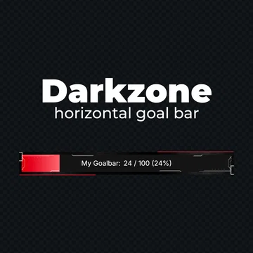 FREE Goal Bar Widget - Darkzone - Horizontal Goal Bar