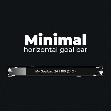 FREE Goal Bar Widget - Minimal - Horizontal Goal Bar