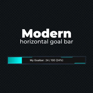 FREE Goal Bar Widget - Modern - Horizontal Goal Bar
