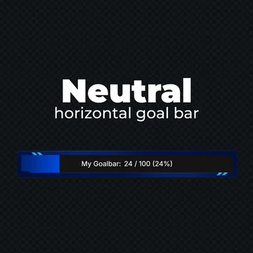 FREE Goal Bar Widget - Neutral - Horizontal Goal Bar