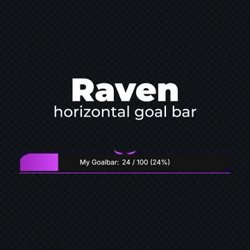 FREE Goal Bar Widget - Raven - Horizontal Goal Bar