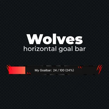 FREE Goal Bar Widget - Wolves - Horizontal Goal Bar