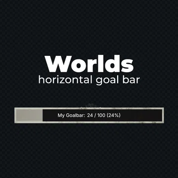 FREE Goal Bar Widget - Worlds - Horizontal Goal Bar