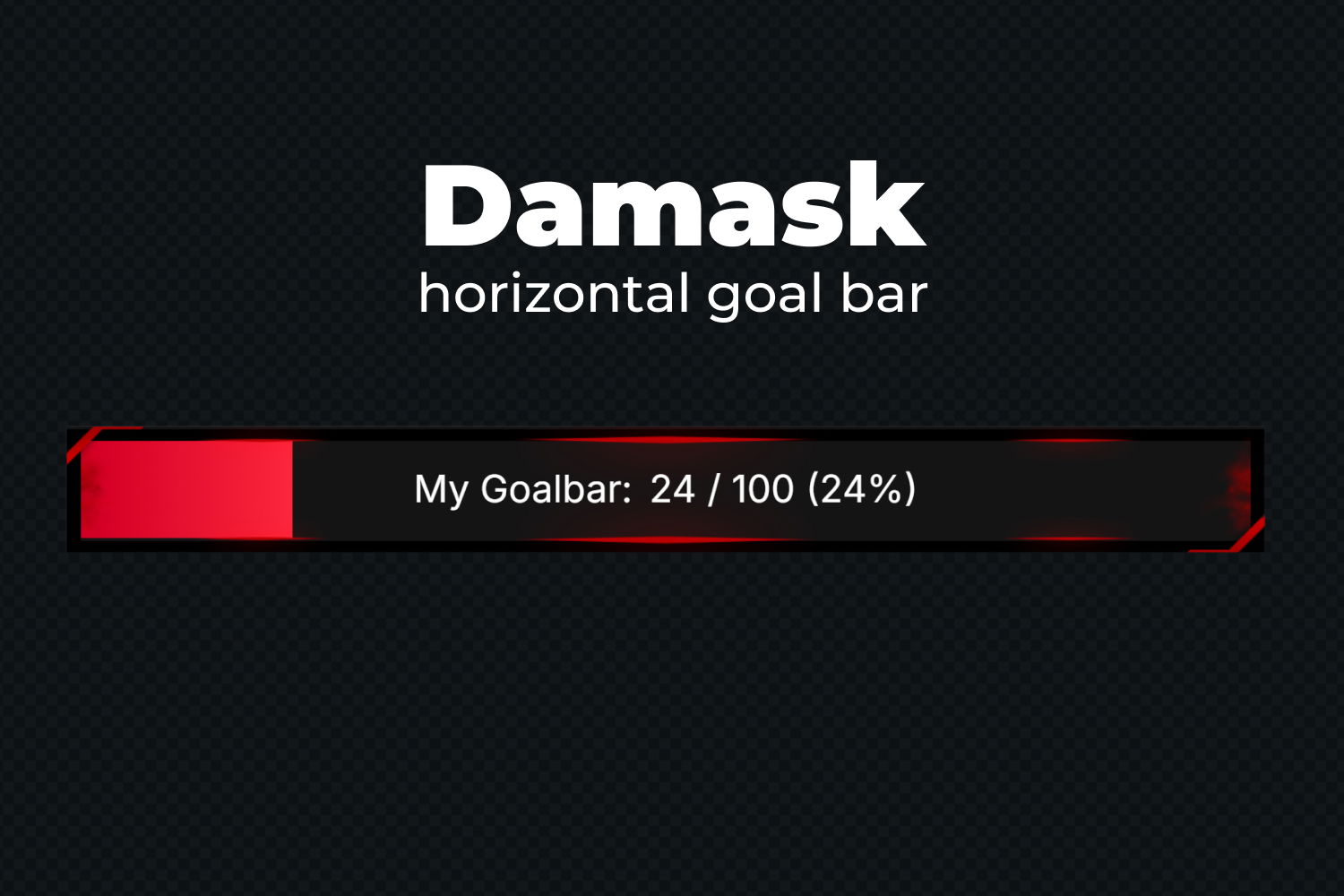 Essential Goal Bar Widget - Damask - Horizontal Goal Bar