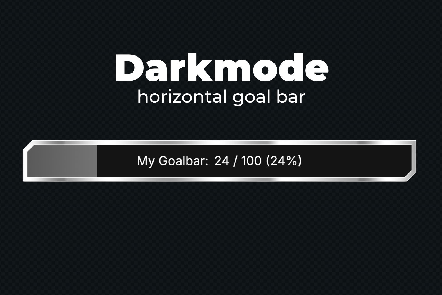 Essential Goal Bar Widget - Darkmode - Horizontal Goal Bar