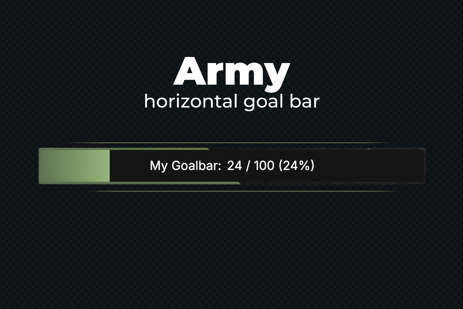 Essential Goal Bar Widget - Army - Horizontal Goal Bar