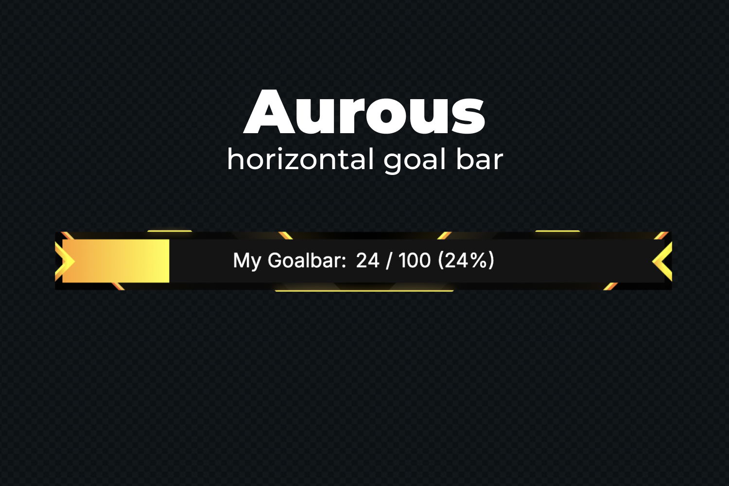 Essential Goal Bar Widget - Aurous - Horizontal Goal Bar