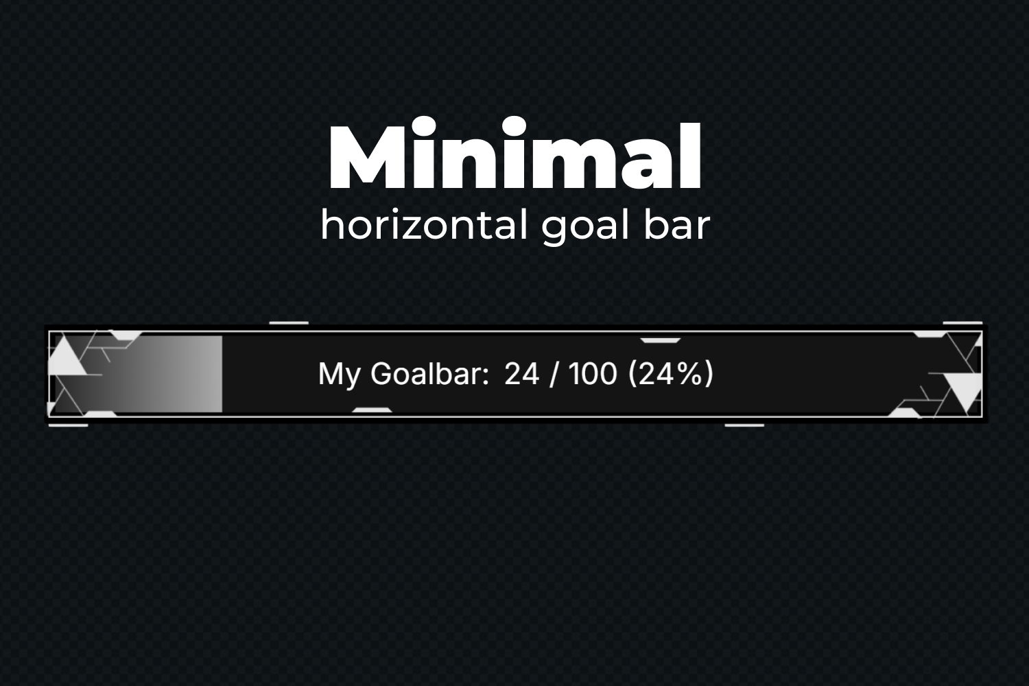 Essential Goal Bar Widget - Minimal - Horizontal Goal Bar