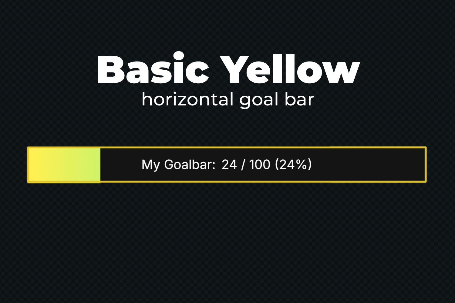 Essential Goal Bar Widget - Basic Yellow - Horizontal Goal Bar