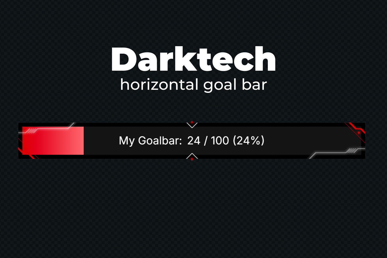 Essential Goal Bar Widget - Darktech - Horizontal Goal Bar