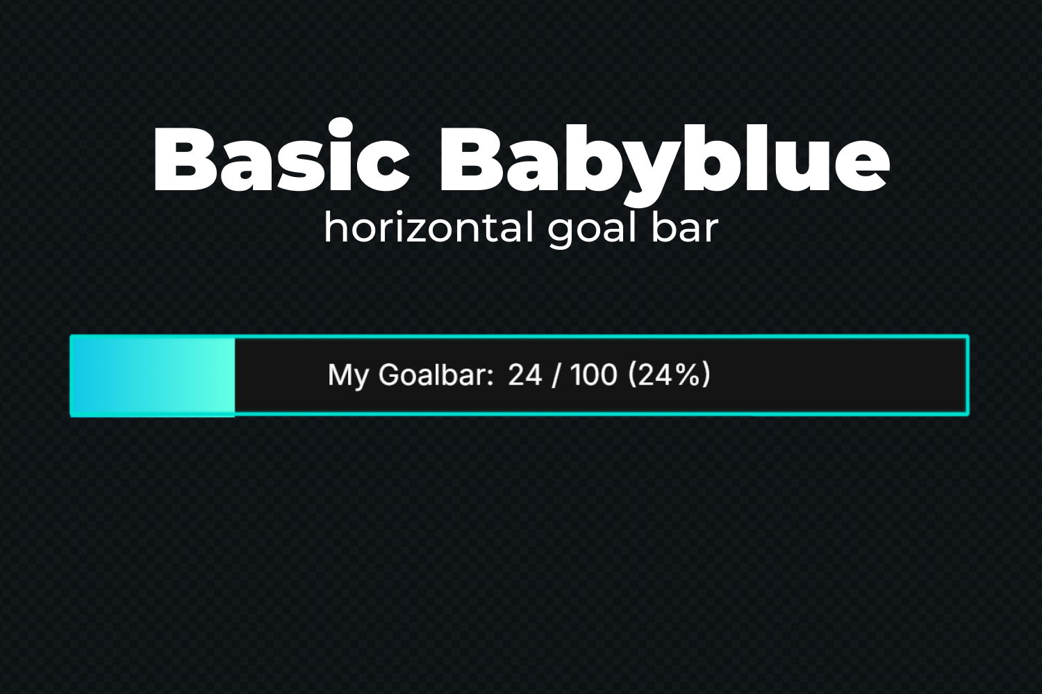 Essential Goal Bar Widget - Basic Babyblue - Horizontal Goal Bar