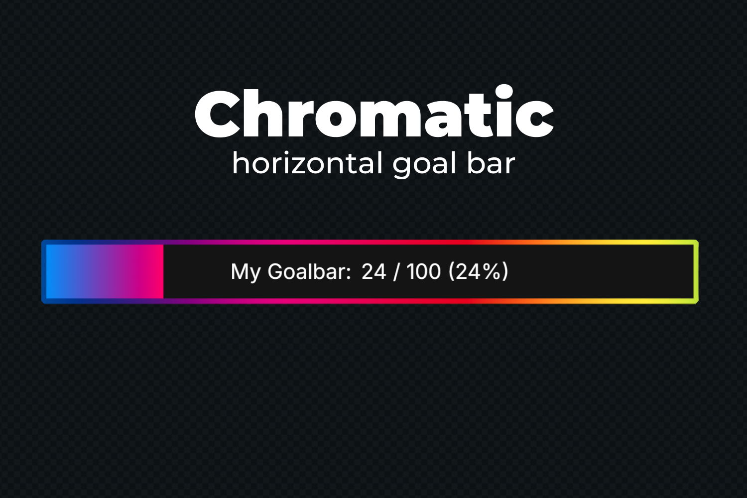 Essential Goal Bar Widget - Chromatic - Horizontal Goal Bar