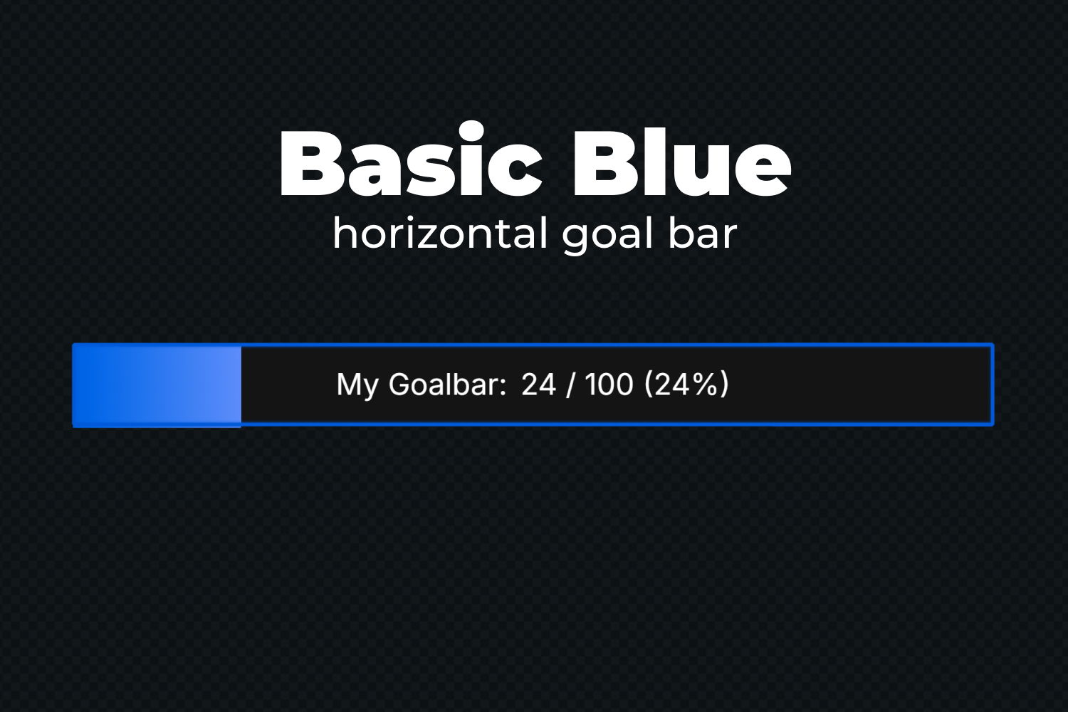 Essential Goal Bar Widget - Basic Blue - Horizontal Goal Bar