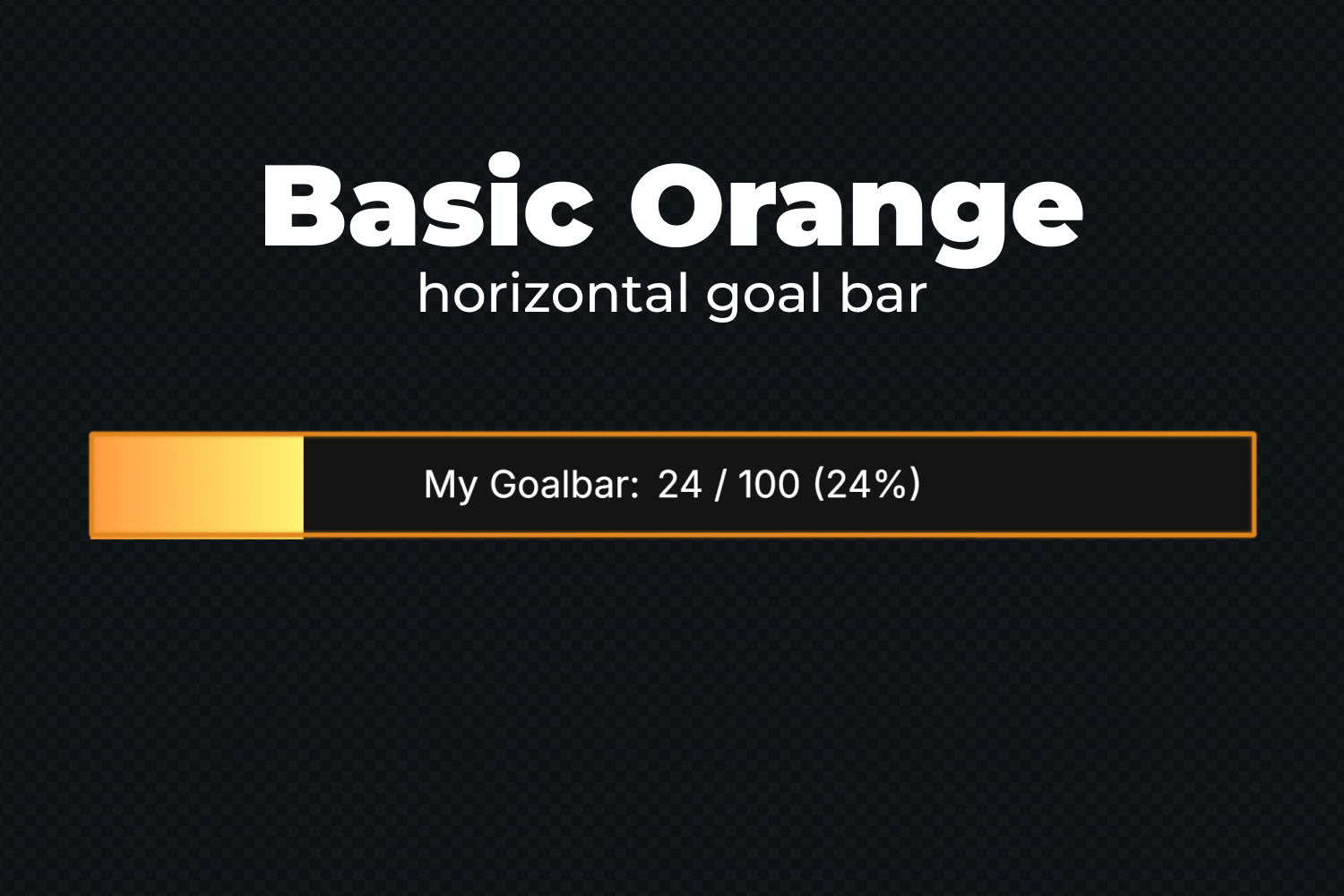 Essential Goal Bar Widget - Basic Orange - Horizontal Goal Bar