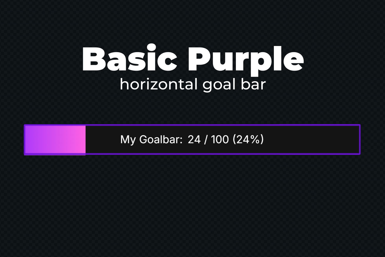 Essential Goal Bar Widget - Basic Purple - Horizontal Goal Bar