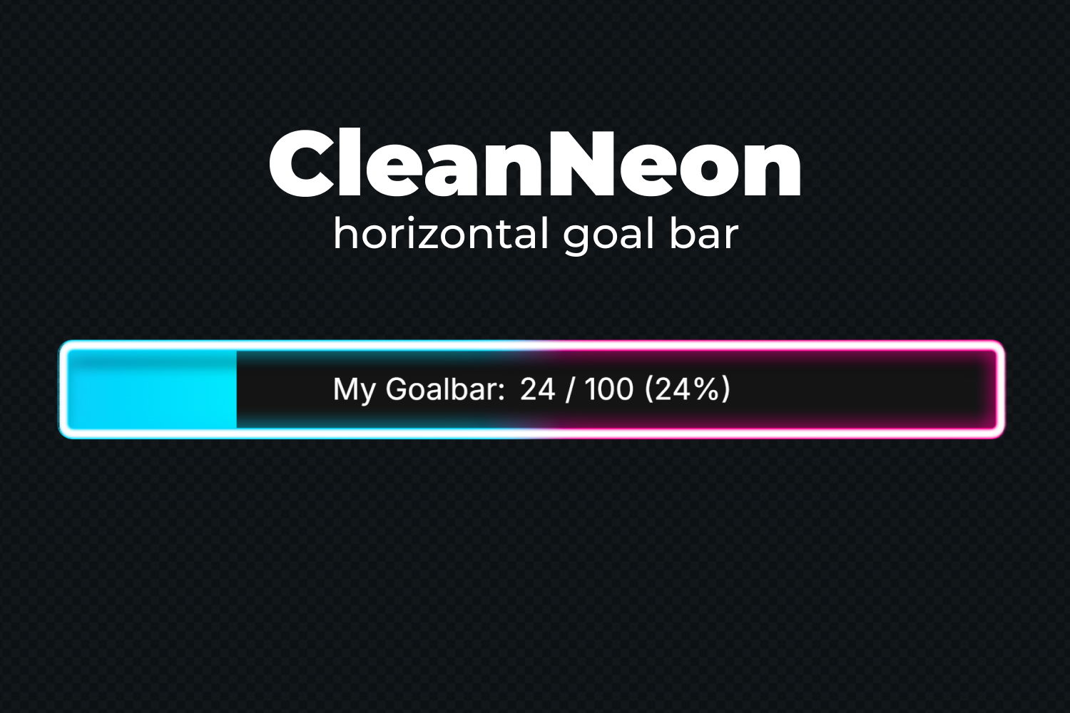 Essential Goal Bar Widget - CleanNeon - Horizontal Goal Bar