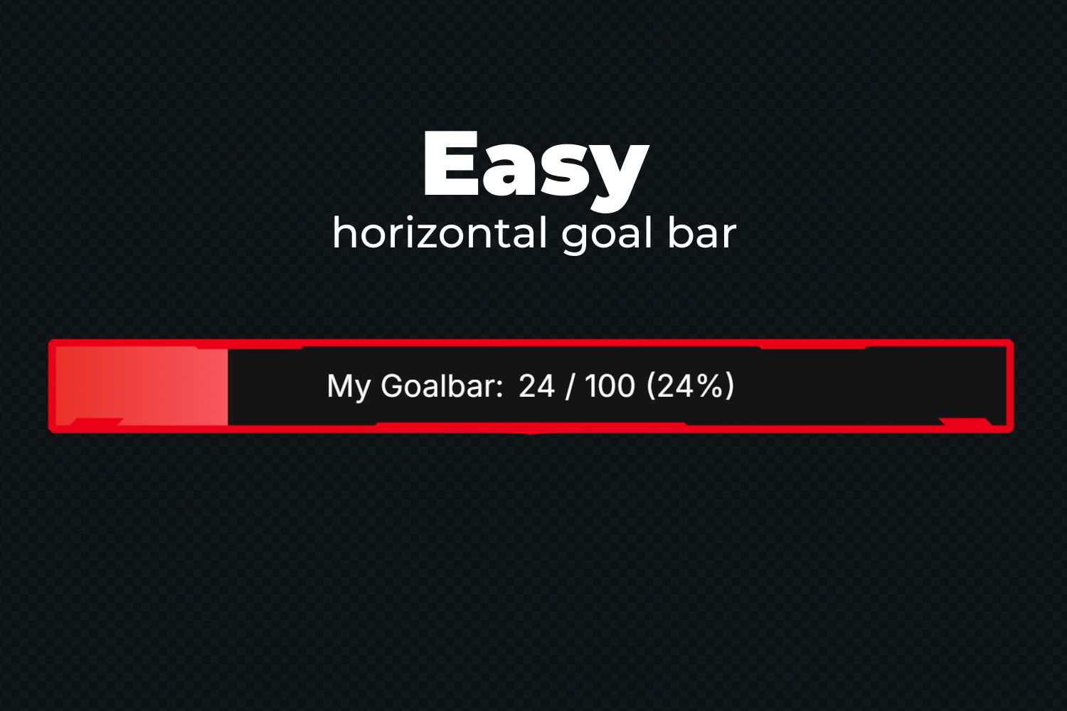 Essential Goal Bar Widget - Easy - Horizontal Goal Bar