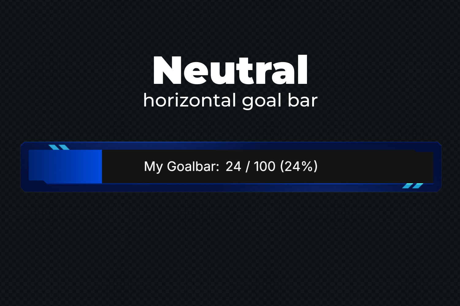 Essential Goal Bar Widget - Neutral - Horizontal Goal Bar