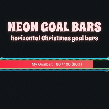 Horizontal Christmas Goal Bar - Animated Christmas Goal Bar - Neon